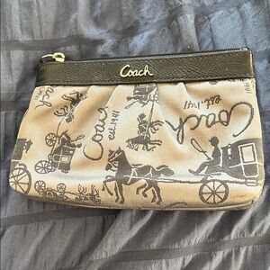 Coach Black Horse Carriage Wristlet
